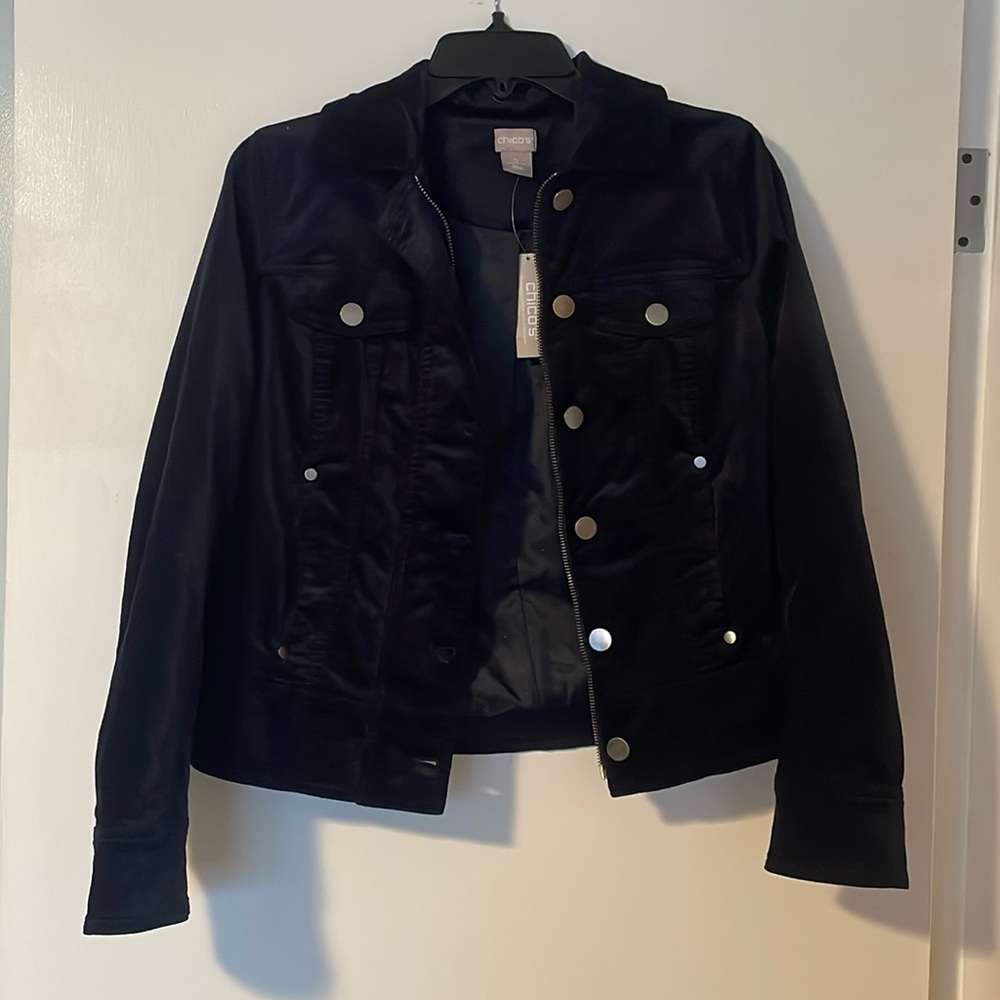 Chico's Dark Velvet Jacket